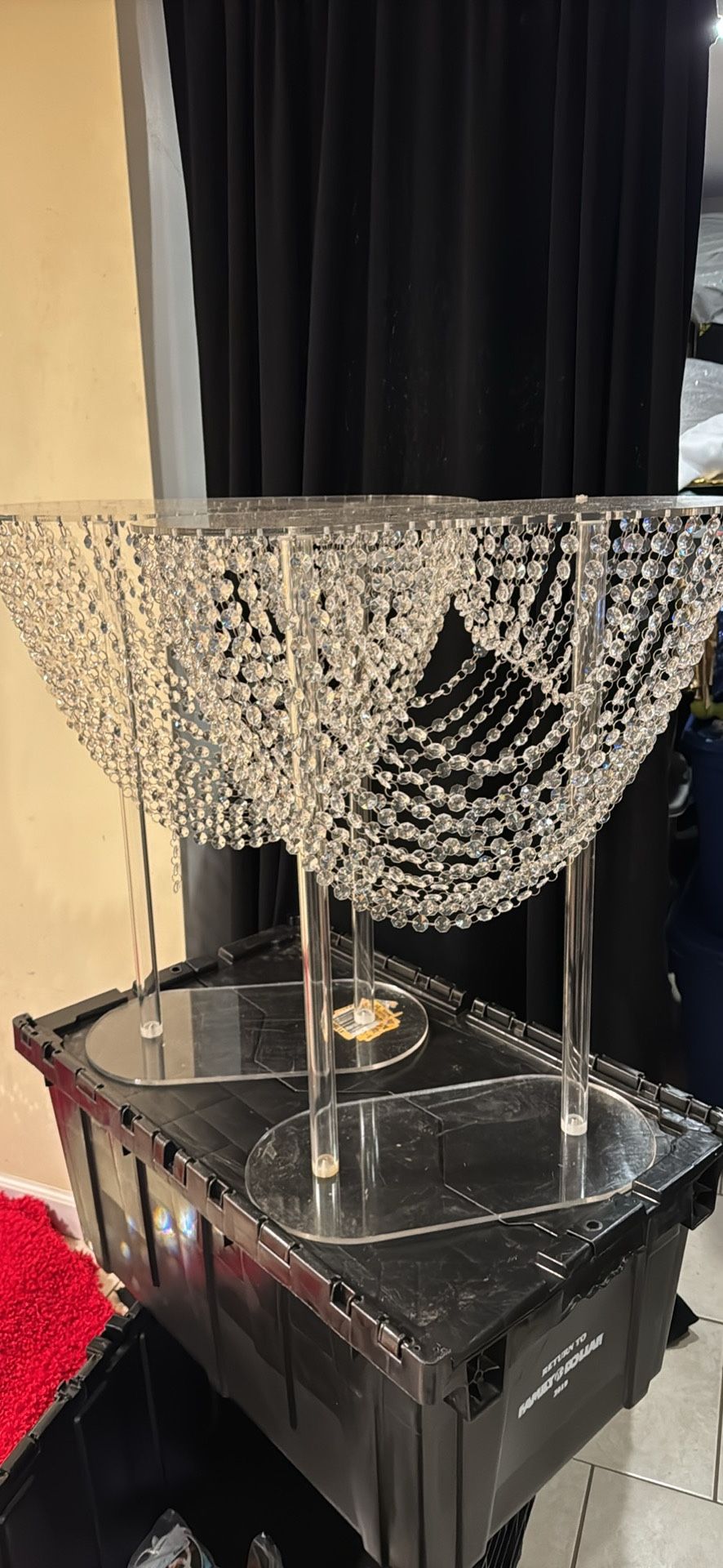 Crystal Flower Center Pieces