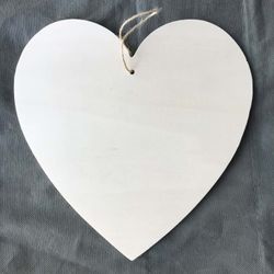 NEW Heart Shape Wood Cut Out