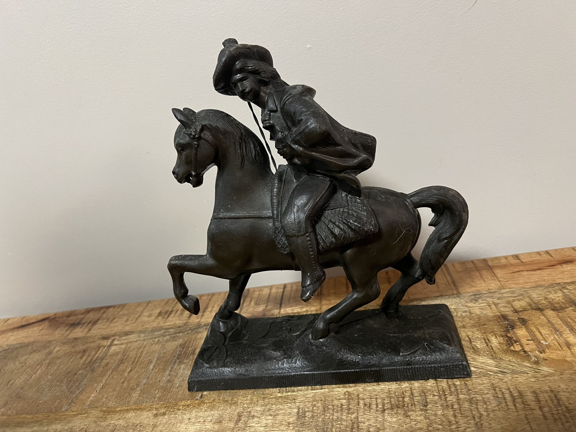 Antique Buffalo Bill Metal Statue Souvenir Wild West Show