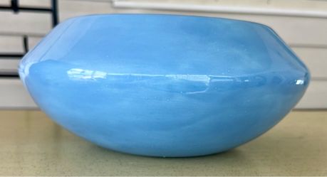 Vintage blue pottery planter..bonsai. 12x5”