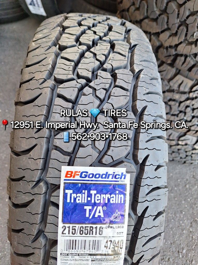 215/65/16 BFGOODRICH TRAIL-TERRAIN (Brand New Tires / Special Price)