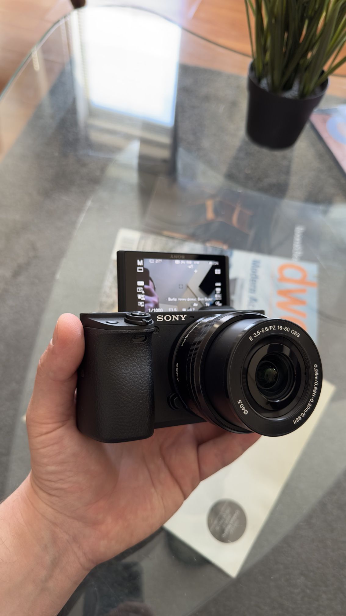 Sony A6400 + Kit Lens. 
