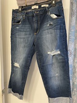Jessica Simpson Denim Boyfriend Capris Size 30