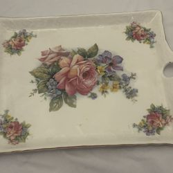 Vintage Royal Patrician None China Chintz Shabby Chic Cottage Core Serving Tray