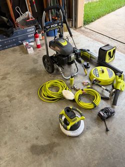 Ryobi Equipment Power Washer + Sander + Leaf Blowers