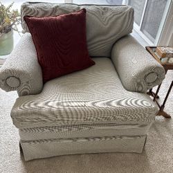 2 overstuffed  chairs 