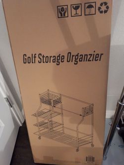 Golf bag storage rack