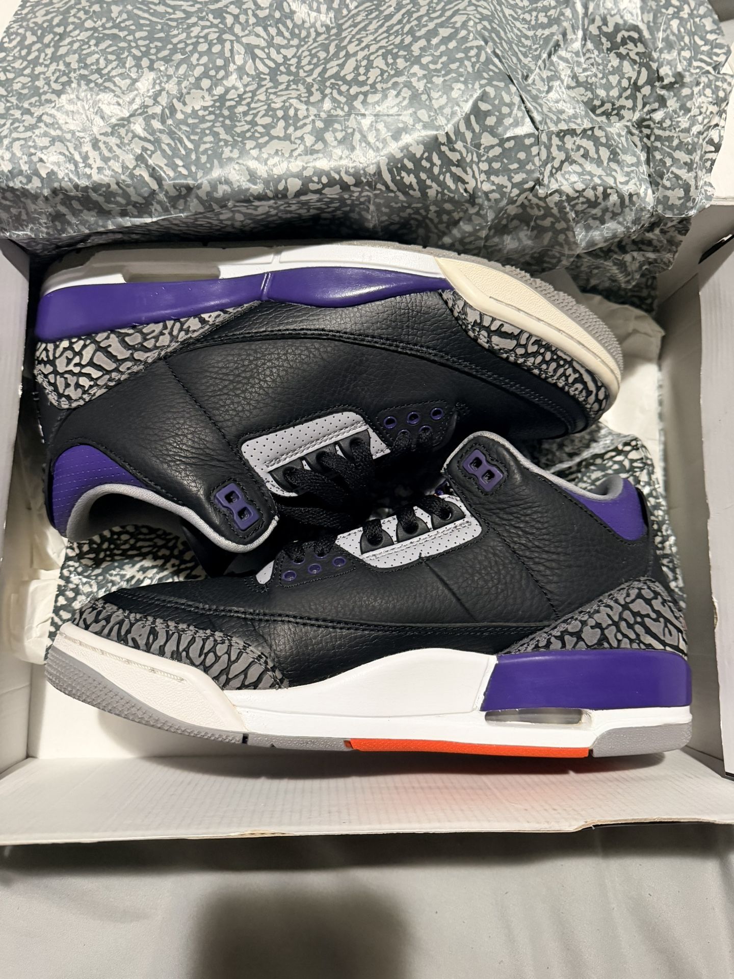 Jordan 3 Court Purple Size 7.5