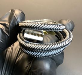 Silver micro usb charger cable - new