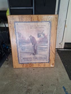 Vintage Golf "Master The Stroke" Canvas Wall Art