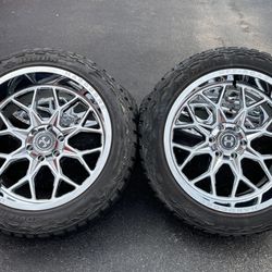  22X12   INCH  HARDCORE OF ROAD RIMS WITH 33X12.50R22LT  HAIDA   TIRES  UNIVERSALS   