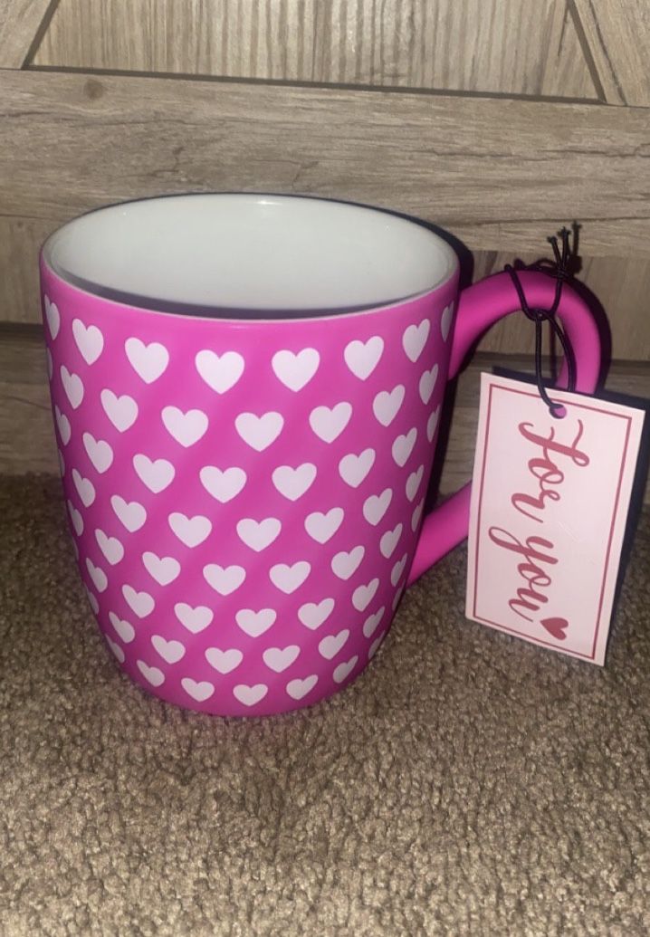 Valentines Hearts Neon Mug