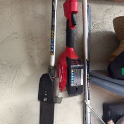Milwaukee M18 Edger And Pole Saw 