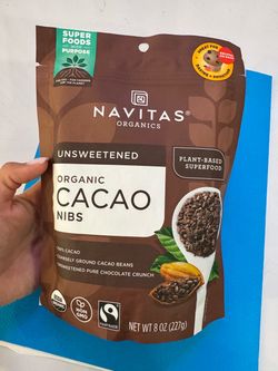 Unsweetened Organic Cacao Nibs (pack of 8, $12 each)