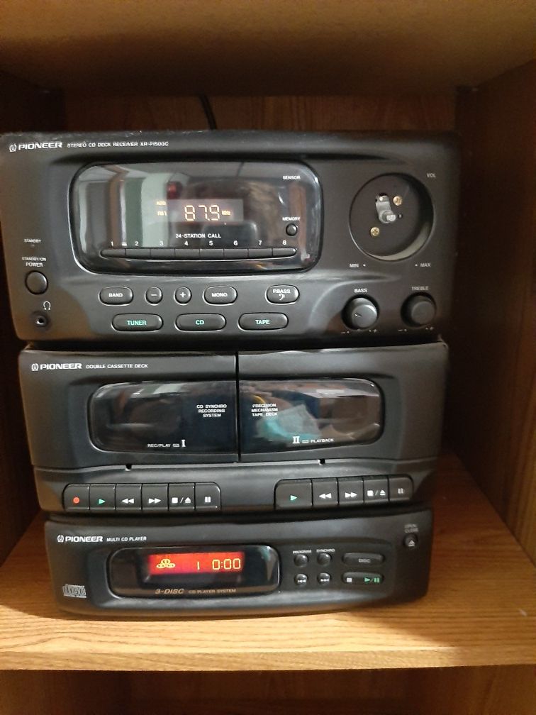 Pioneer stereo cd cassette deck receiver xr-p1500c