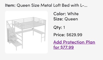 Queen sized Loft bed
