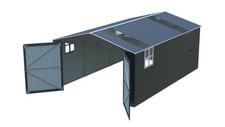 Upgraded 13x20FT Outdoor Storage Shed, Large Metal Garage Shed with Two Windows and Two Translucent Panels for Car, Truck, Bike, Lawnmower, Backyard T