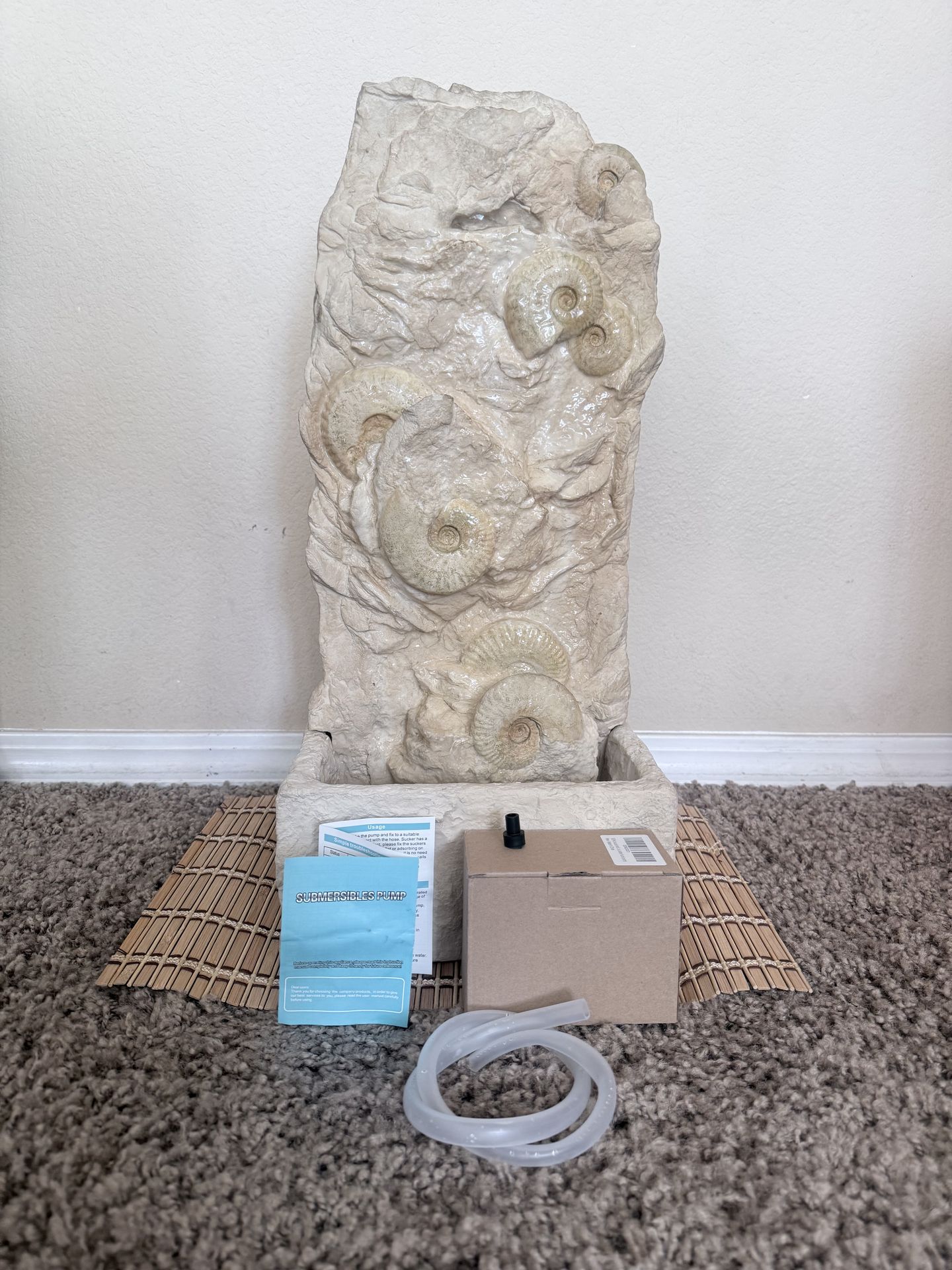 22.5” Indoor/Outdoor Fossil Water Fountain