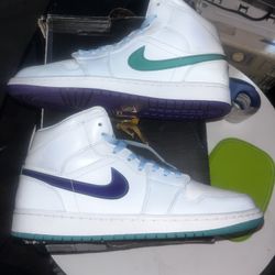 Jordan Air Jordan 1 Mid SE White Eggplant Aura Mindfulness (Luka Doncic