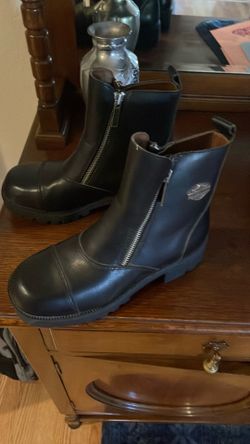 Women Harley Davidson Zip Up Boots