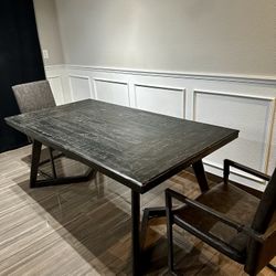 Dining table & chairs.