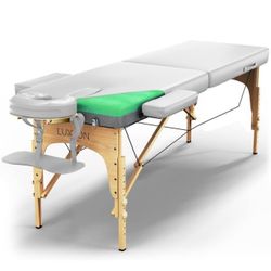 Luxton Home Premium Foam Massage Table Portable Foldable Massage Bed Height Adjustable, 72 Inches Long 27 Inches Wide Home Salon Spa Bed Tattoo Table 