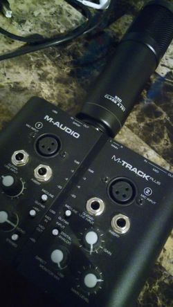 M audio fast track pro usb interface also included (1) s50 class a fet microphone