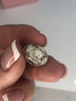 Brand New Murano Glass Bead with Sterling Silver Core