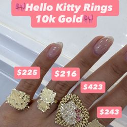 10K GOLD RINGS HELLO KITTY / ANILLOS DE ORO
