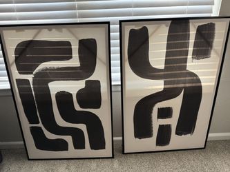 Black And White LR Wall Art Set