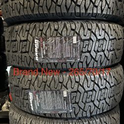 (4) - 265/70/17 Radar Renegade AT Pro Tires