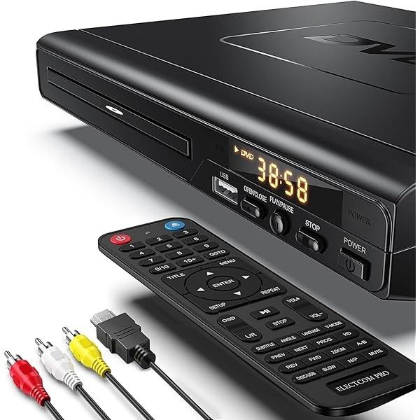 DVD Players for TV with HDMI, DVD Players That Play All Regions, Simple DVD Player for Elderly, CD Player for Home Stereo System, Included HDMI and RC