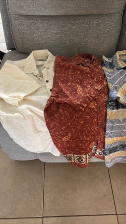 Men’s XLG Linen/Cotton blend Button Up Shirts