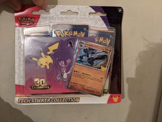Pokemon 30th Celebration Tech Sticker  Collection 3 packs