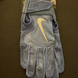 NEW Nike Alpha Huarache Elite UNC Carolina Blue Batting Gloves Men’s XL