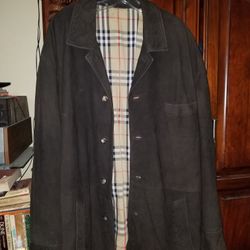 Burberry Brown Suede Leather jacket 