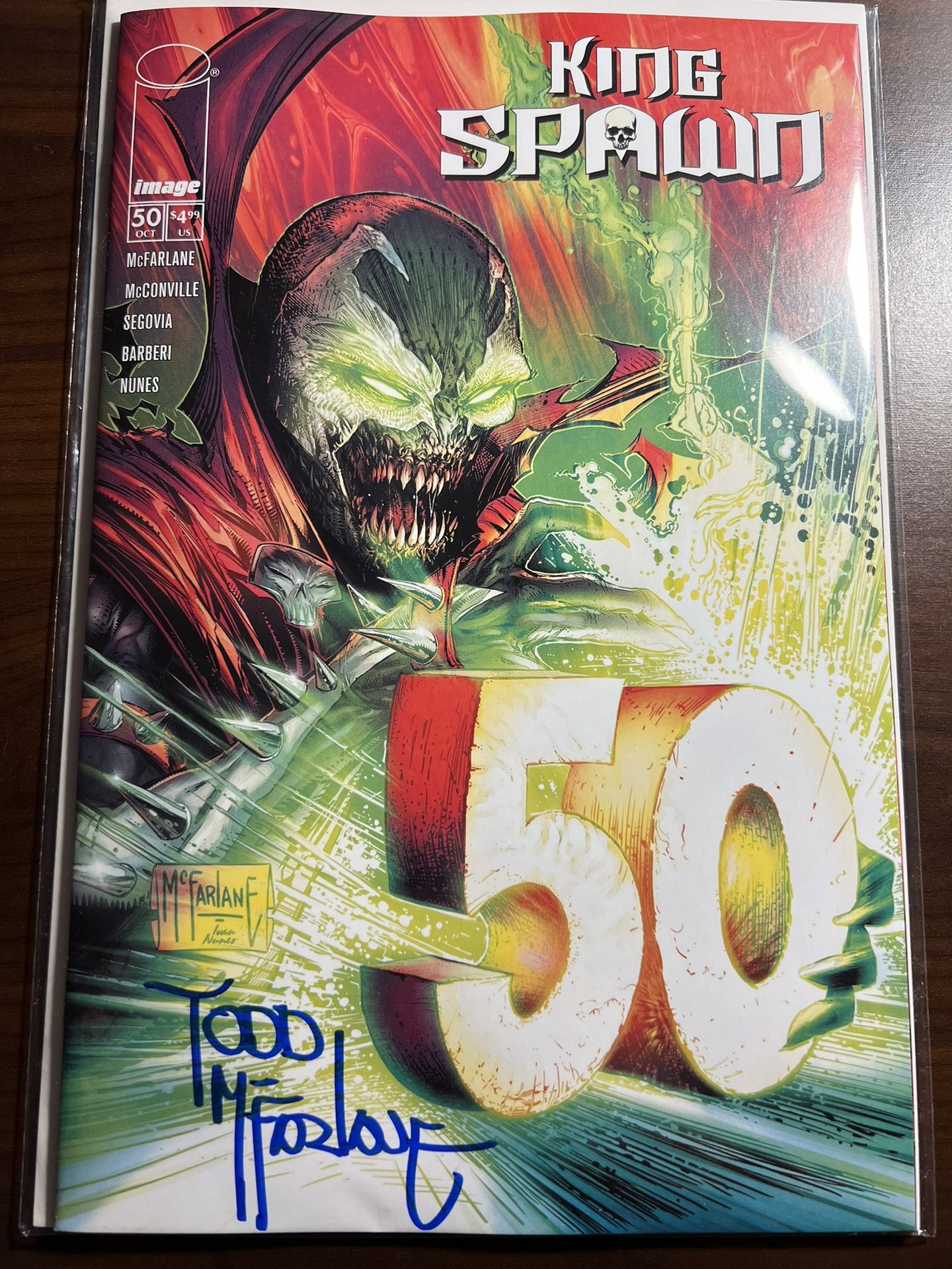 King Spawn 50 (Signed By Todd McFarlane )