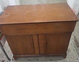 Vintage Fold-Down Bar Cabinet / Cocktail Station