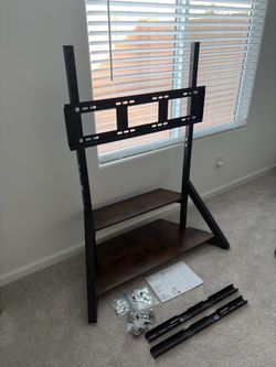 unho Large Mobile Rolling TV Stand Floor with Wheels for 65 to 100 inch