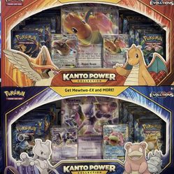 NEW Set of Pokemon TCG Kanto Power Collection Box XY Evolutions Mewtwo Dragonite