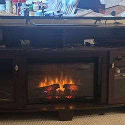 65 inch TV stand with fireplace