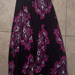 Purple and black skirt