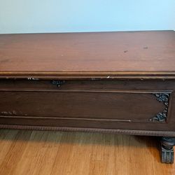 Antique red cedar chest, Ed Roos Company