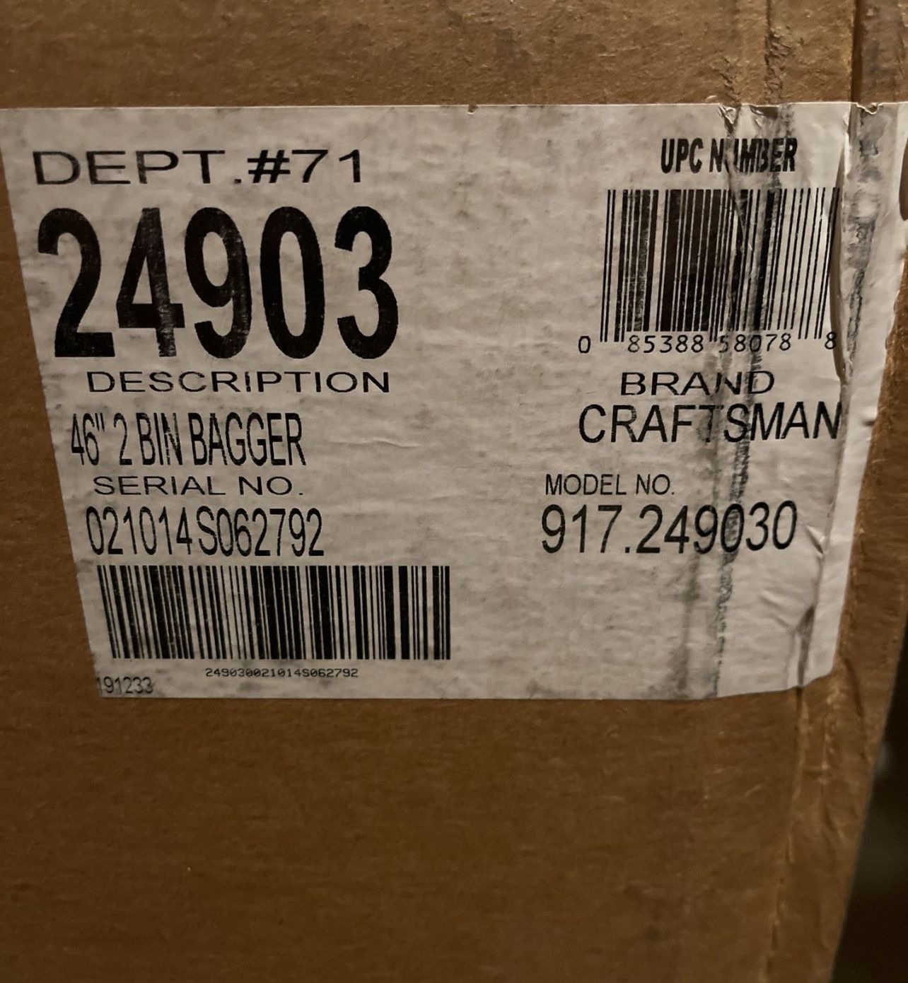 Craftsman Grass Catcher Bagger Brand New For 46 Inch Riding Lawn Mowers for Sale in Escondido CA OfferUp