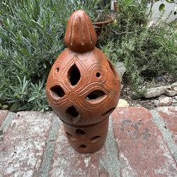 Terra Cotta Lantern Candle Covering