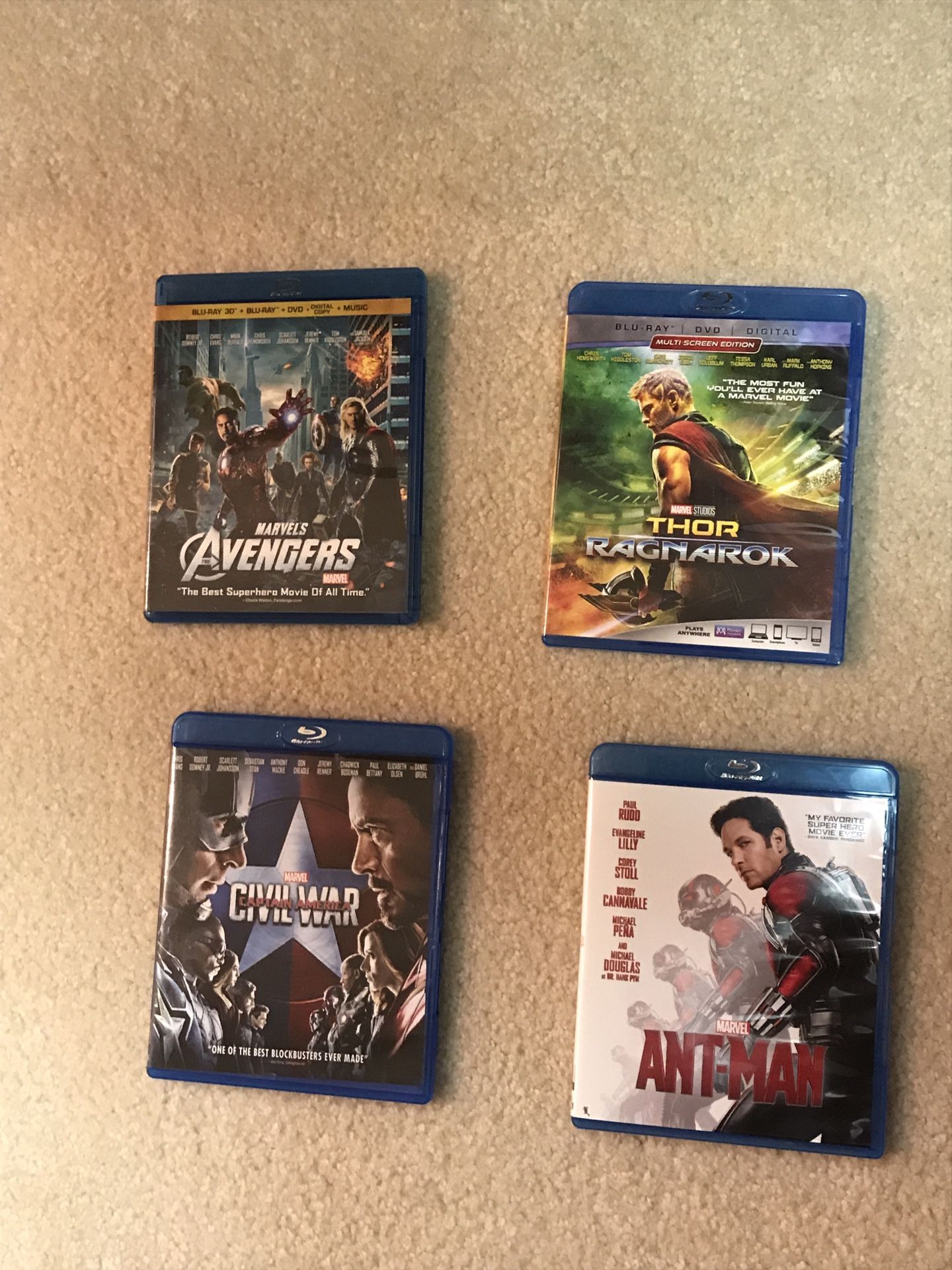 Marvel Movie Lot - Avengers, Thor, Antman, Captain America