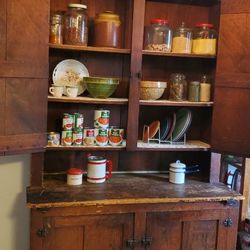 Rustic Antique Kitchen Cupboard