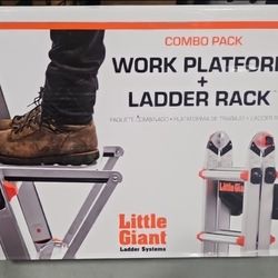 Little Giant Ladders  Work Platform And Ladder Rack New 