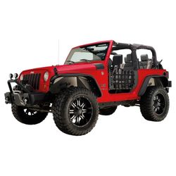 Eag Matrix Tubular Door with Side View Mirror Fit for 07-18 Wrangler JK 2 Door