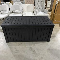 Outdoor Storage Box, 150 Gallon Resin Deck Box Waterproof for Patio Furniture (Damage on the back)